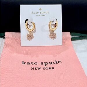 Kate Spade Gold and Crystal Snowflake Earrings